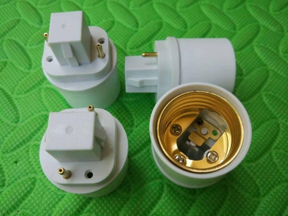 15 개/몫 화이트 LED G24  E27 어댑터 소켓 할로겐 CFL 전구 기본 변환기 어댑터 전구 홀더 2pin 85-265V